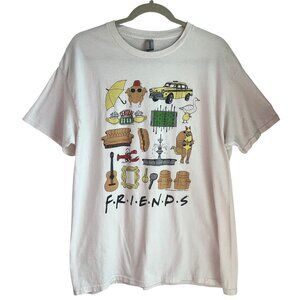Friends TV Show Unisex Medium Graphic T-Shirt Heavy Cotton Worn Retro Funny